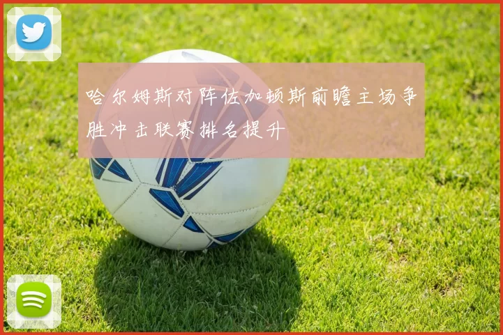 哈尔姆斯对阵佐加顿斯前瞻主场争胜冲击联赛排名提升