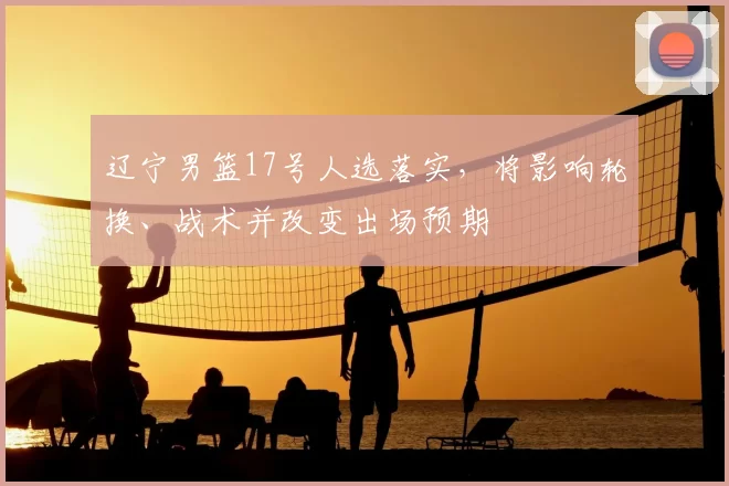 辽宁男篮17号人选落实，将影响轮换、战术并改变出场预期